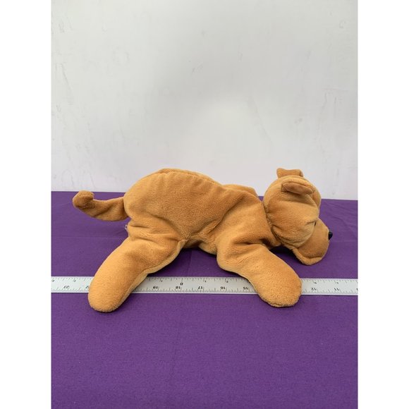 Fiesta Hound Dog Laying with Beanbag Legs 10 Inch Caramel Colored Vintage - Picture 4 of 11